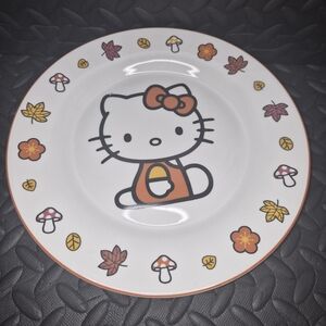 Hello Kitty Autumn Plate - Orange and White